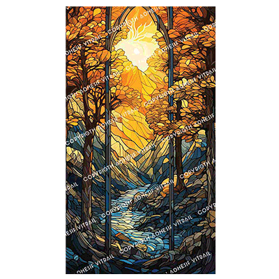 Adhesif Vitrail PAYSAGE 14