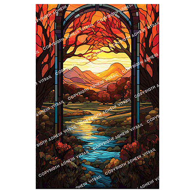 Adhesif Vitrail PAYSAGE 19