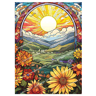 Adhesif Vitrail PAYSAGE 2