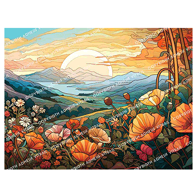 Adhesif Vitrail PAYSAGE 21