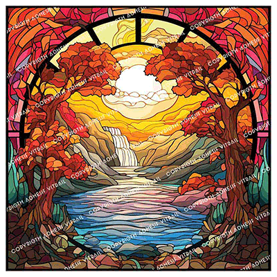 Adhesif Vitrail PAYSAGE 25
