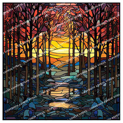 Adhesif Vitrail PAYSAGE 28