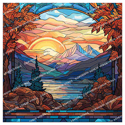 Adhesif Vitrail PAYSAGE 29