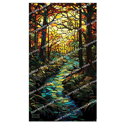 Adhesif Vitrail PAYSAGE 3