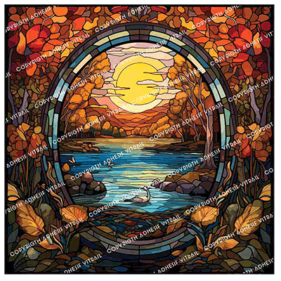 Adhesif Vitrail PAYSAGE 30