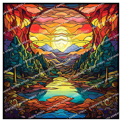 Adhesif Vitrail PAYSAGE 31