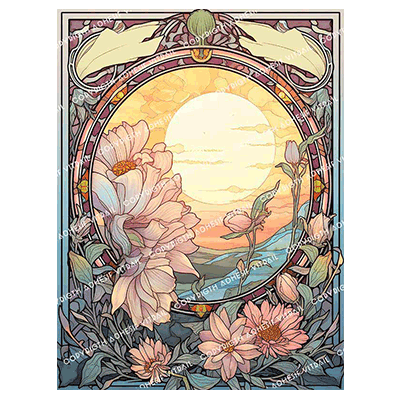 Adhesif Vitrail PAYSAGE 4