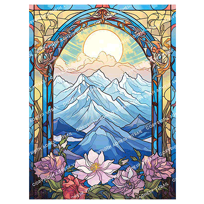 Adhesif Vitrail PAYSAGE 5